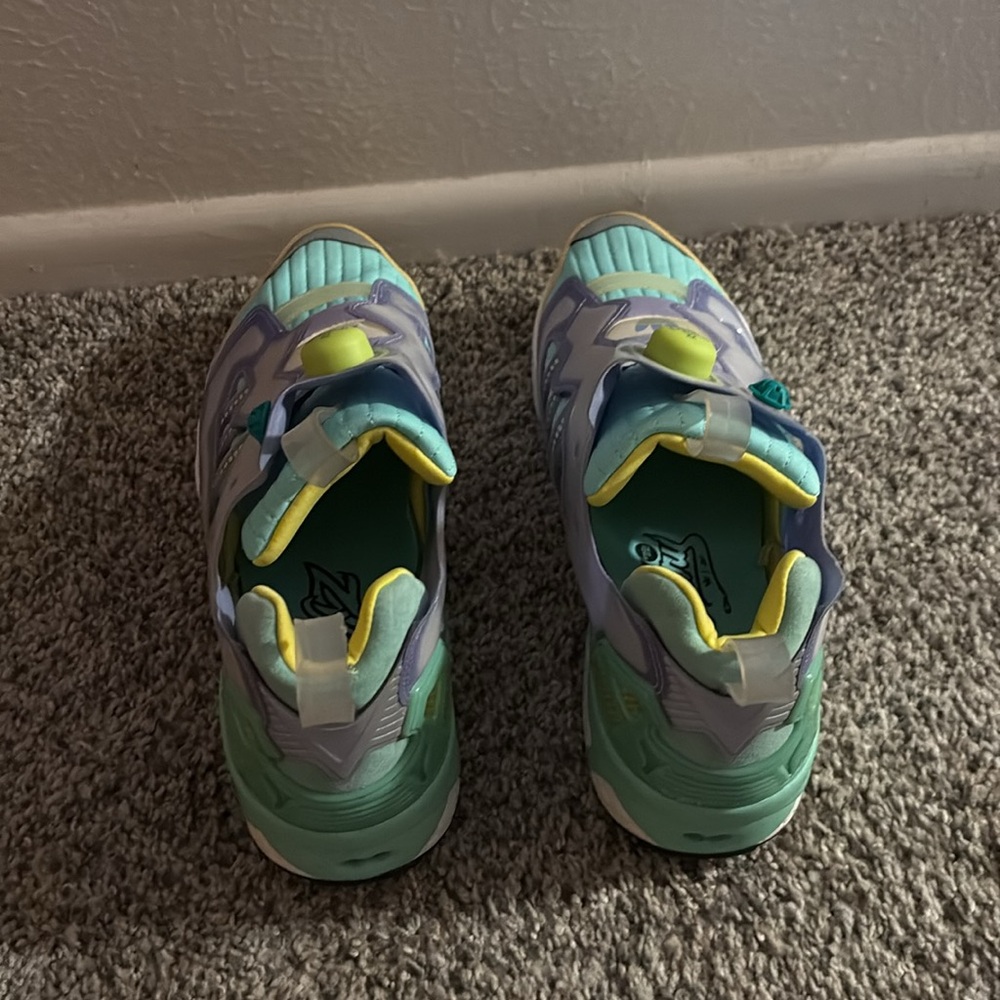 Adidas x Reebok ZX Fury Collab Sneakers - Purple, Green, Yellow - Picture 4 of 5